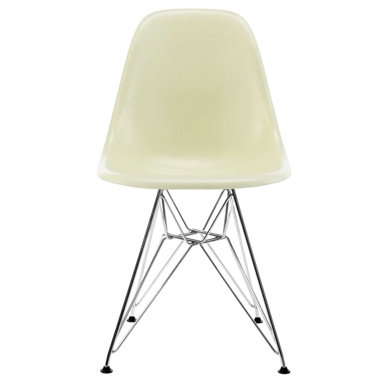 Vitra Eames DSR Fiberglass stoel chroom onderstel