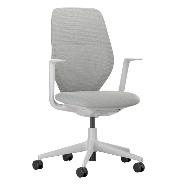 Vitra ACX Mesh fixed office chair grey base