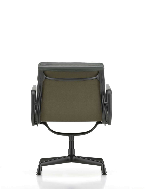 Vitra Aluminium Chair Black EA 208 Soft Pad