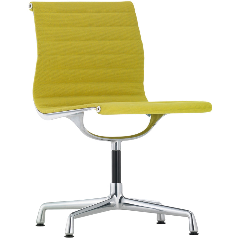 Vitra EA 101 stoel geel/ pastel groen, onderstel verchroomd