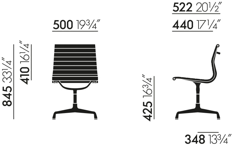 Vitra EA 101 chair yellow/pastel green, chromed base