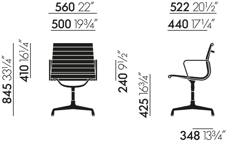 Vitra EA 103 stoel poppy ijsblauw/ivoor, onderstel verchroomd