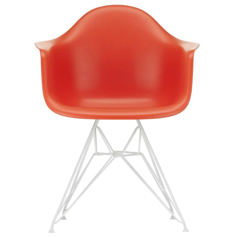 Vitra Eames DAR stoel wit gepoedercoat onderstel