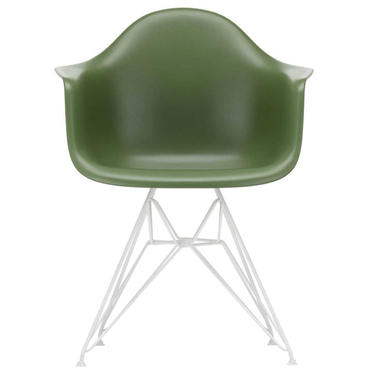 Vitra Eames DAR stoel wit gepoedercoat onderstel