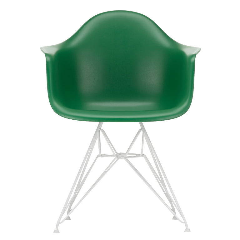 Vitra Eames DAR stoel wit gepoedercoat onderstel