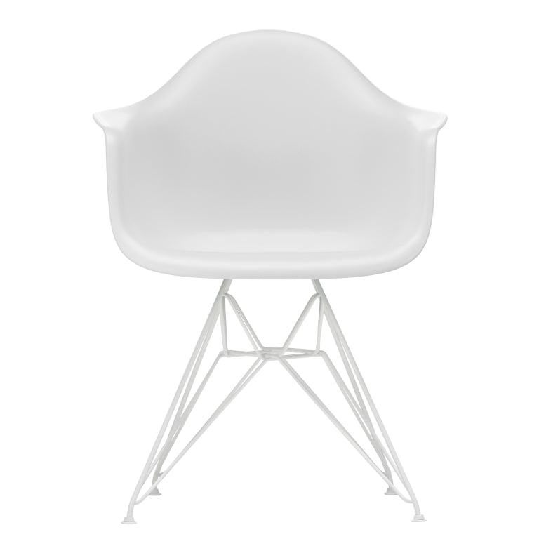 Vitra Eames DAR stoel wit gepoedercoat onderstel