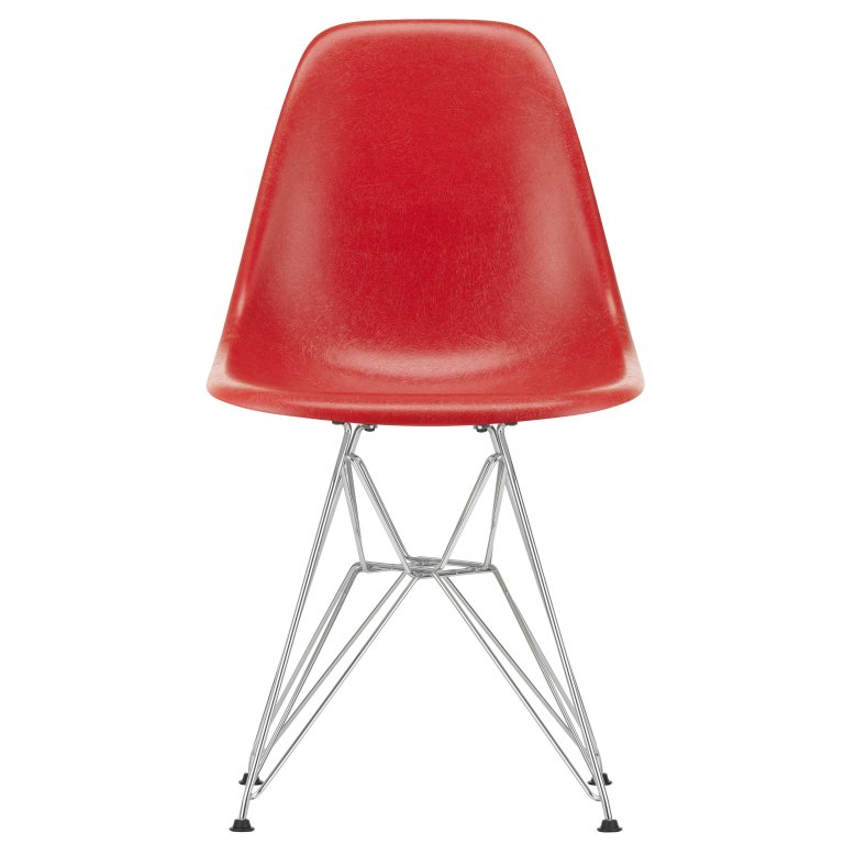 Vitra Eames DSR Fiberglass stoel chroom onderstel