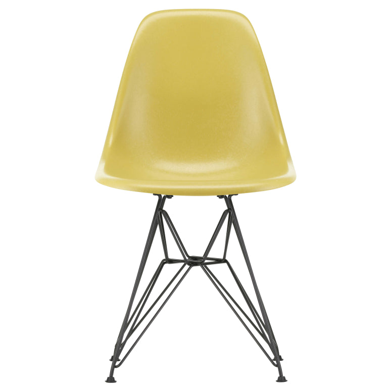 Vitra Eames DSR Fiberglass stoel zwart onderstel