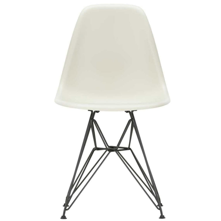 Vitra Eames DSR stoel zwart gepoedercoat onderstel