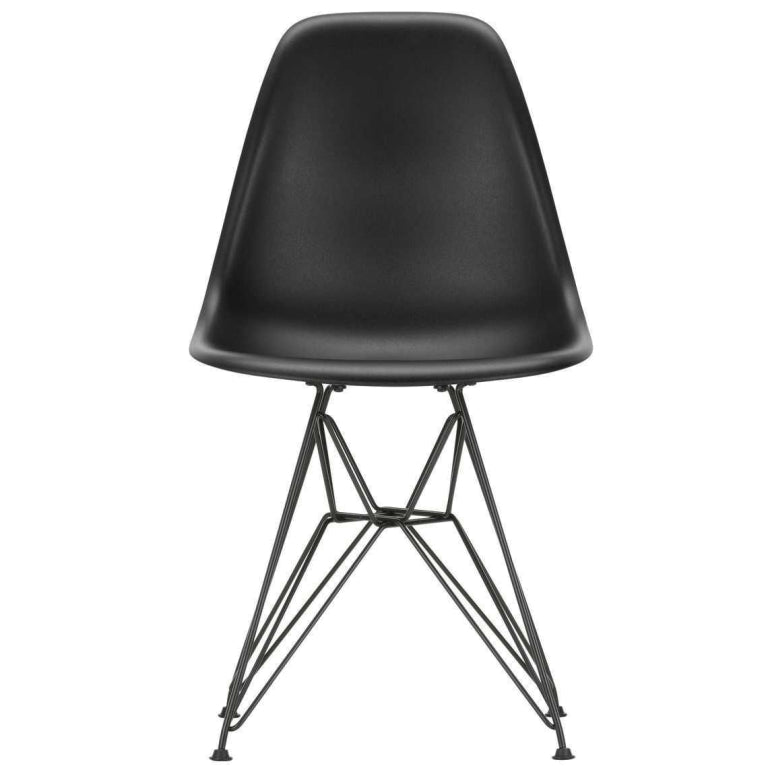 Vitra Eames DSR stoel zwart gepoedercoat onderstel