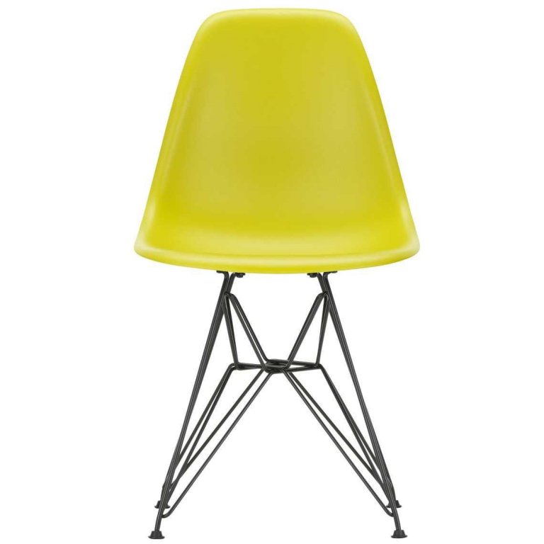 Vitra Eames DSR stoel zwart gepoedercoat onderstel