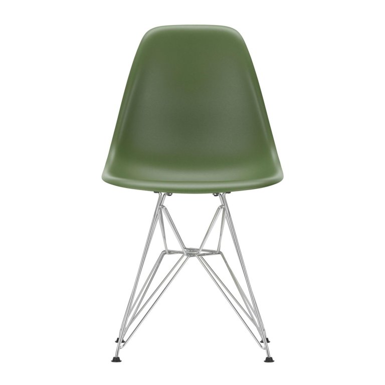 Vitra Eames DSR stoel verchroomd onderstel