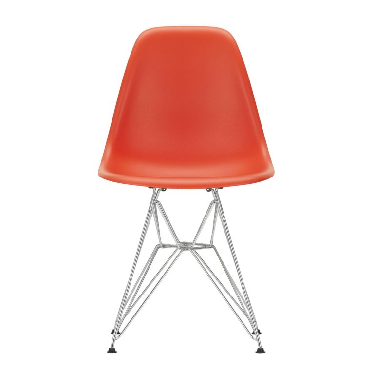 Vitra Eames DSR stoel verchroomd onderstel