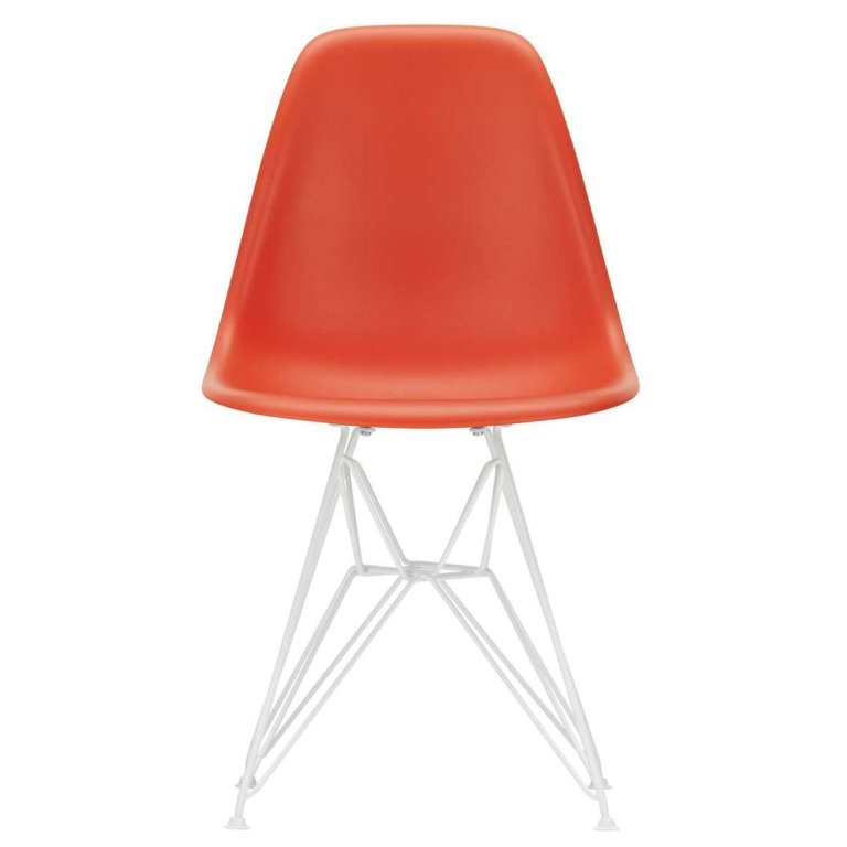 Vitra Eames DSR chair white powder coated base