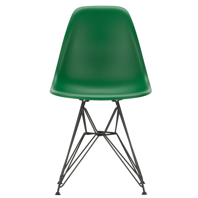 Vitra Eames DSR stoel zwart gepoedercoat onderstel