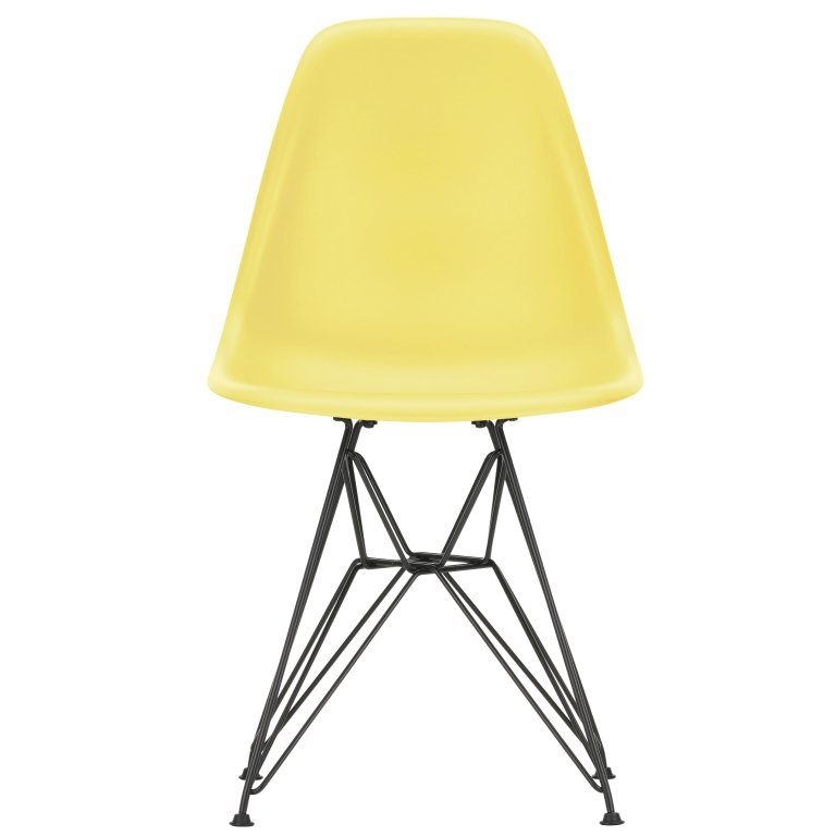 Vitra Eames DSR stoel zwart gepoedercoat onderstel