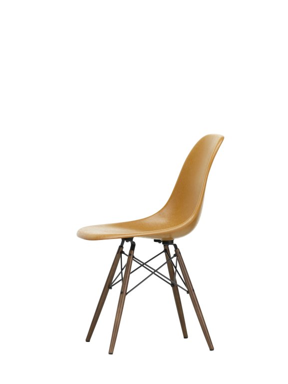 Vitra Eames DSW Fiberglass chair maple dark