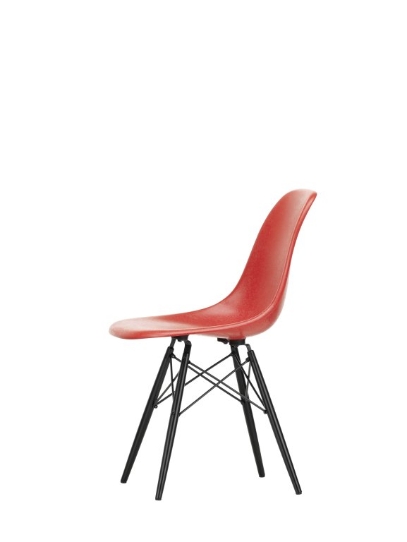 Vitra Eames DSW Fiberglass chair maple black