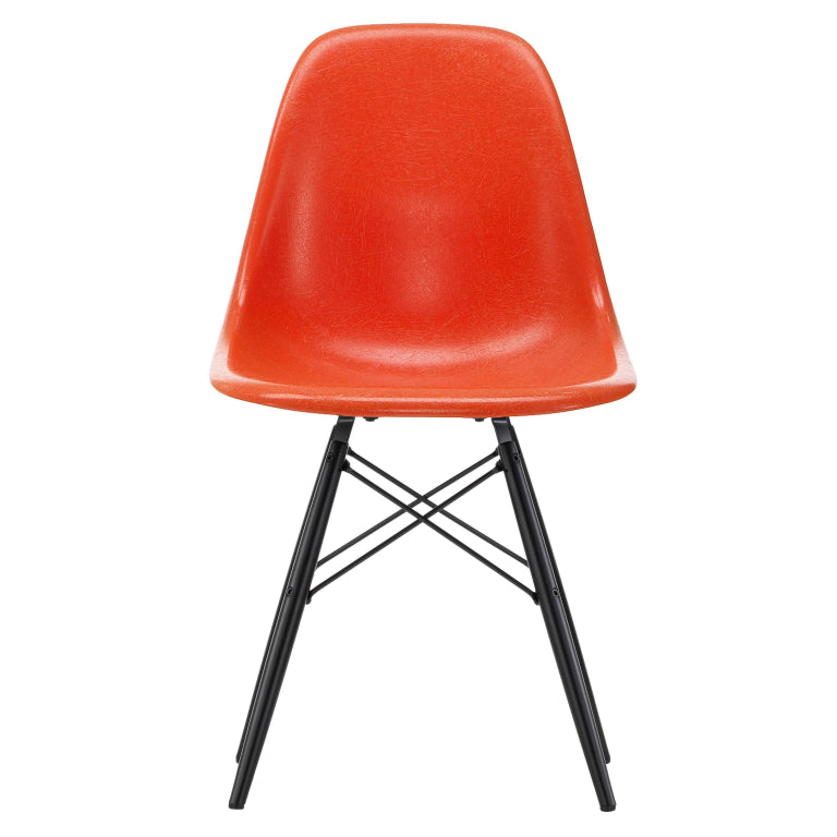 Vitra Eames DSW Fiberglass chair maple black