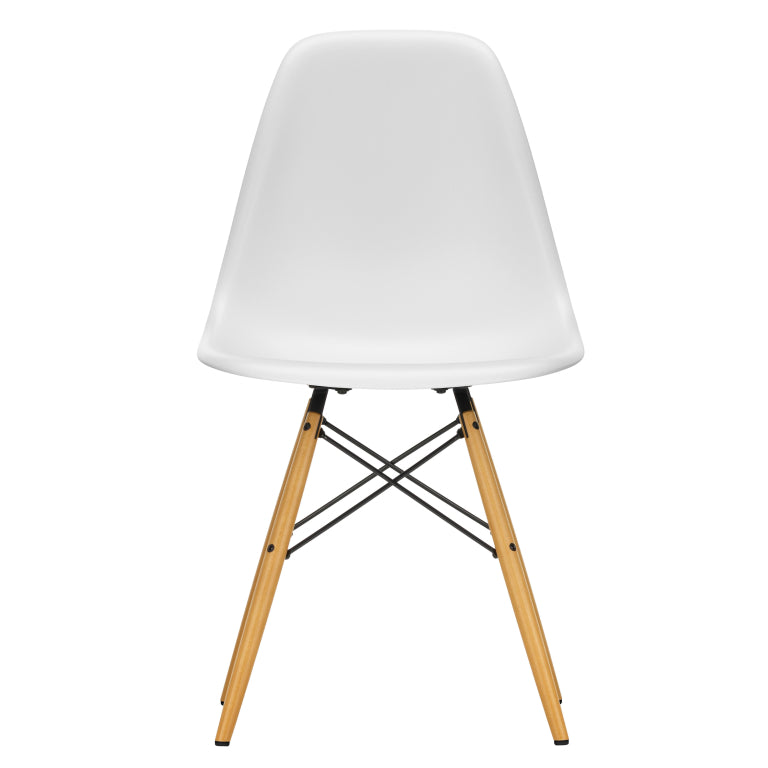 Vitra Eames DSW stoel geelachtig esdoorn onderstel