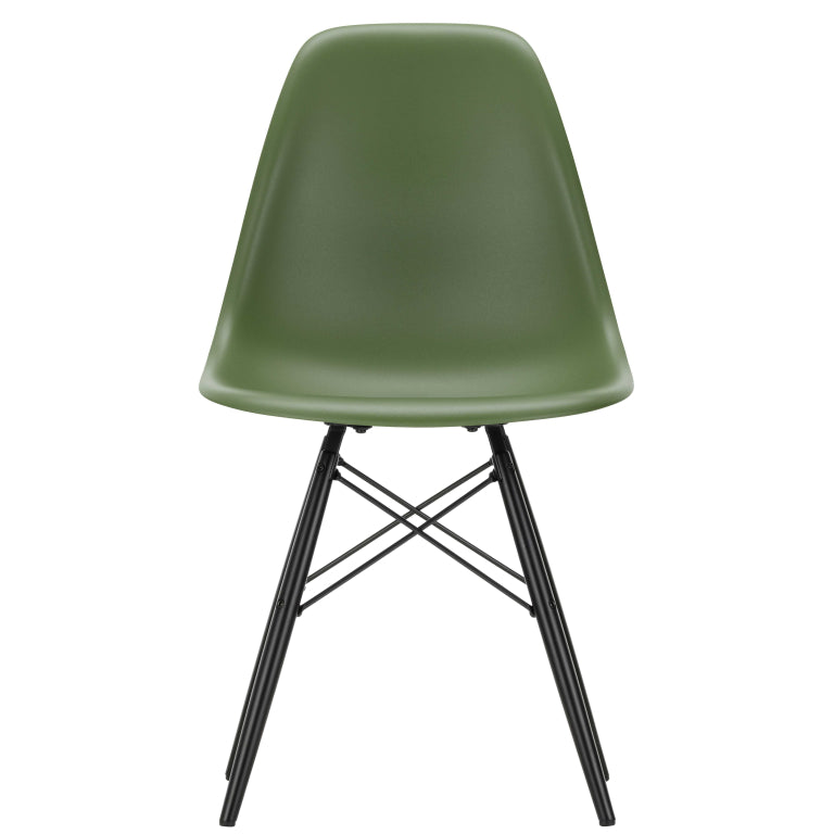 Vitra Eames DSW stoel zwart esdoorn onderstel