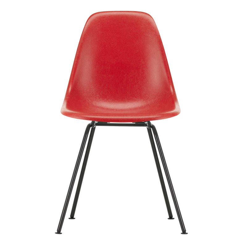 Vitra Eames DSX Fiberglass stoel zwart onderstel