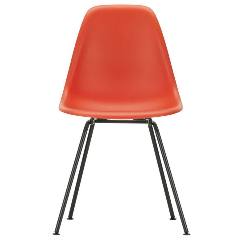 Vitra Eames DSX stoel zwart gepoedercoat onderstel