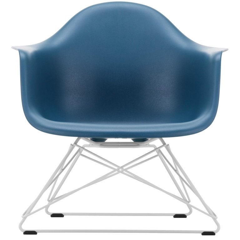 Vitra Eames LAR loungestoel wit onderstel