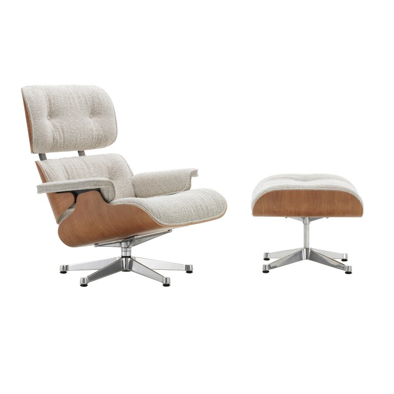 Vitra Eames Lounge chair met Ottoman fauteuil Nubia