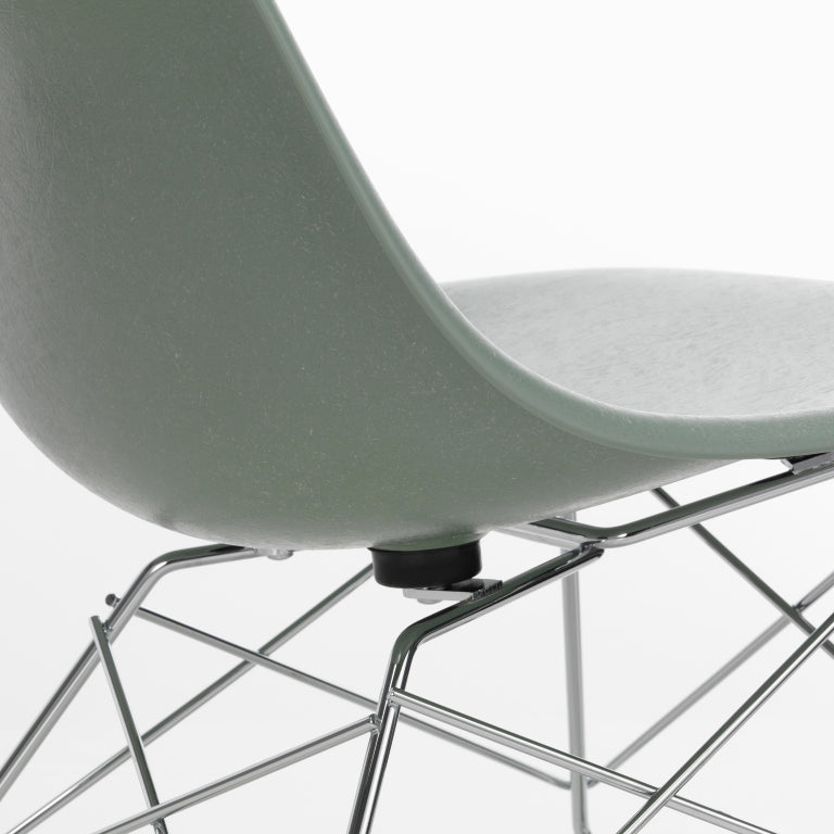 Vitra Eames LSR fauteuil verchroomd onderstel