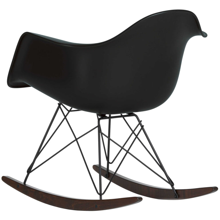 Vitra Eames RAR schommelstoel met donker onderstel wit