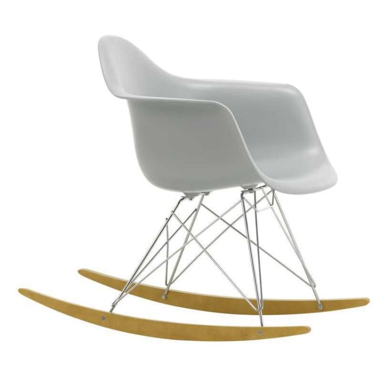 Vitra Eames RAR schommelstoel esdoorn chroom