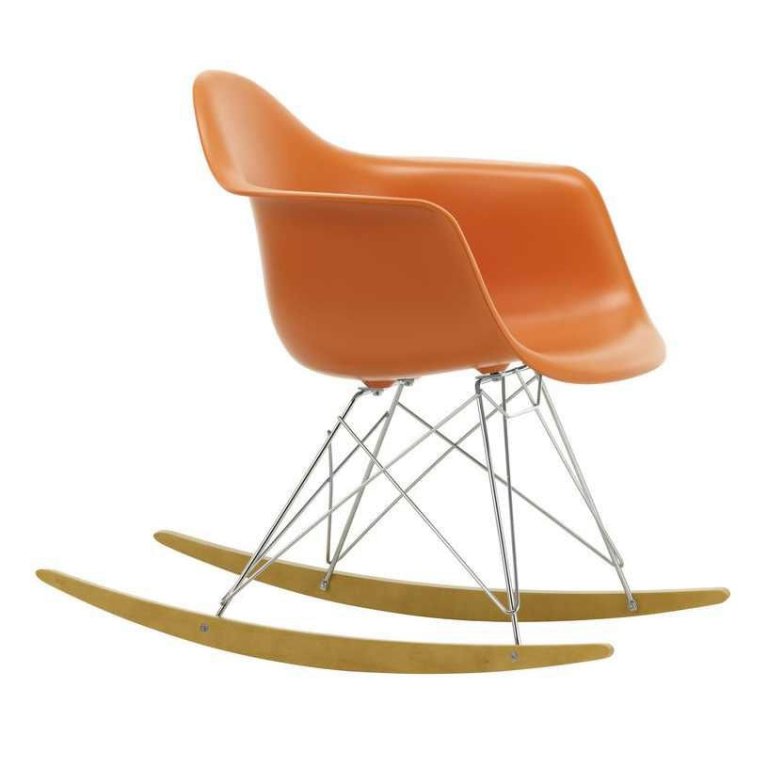 Vitra Eames RAR schommelstoel esdoorn chroom