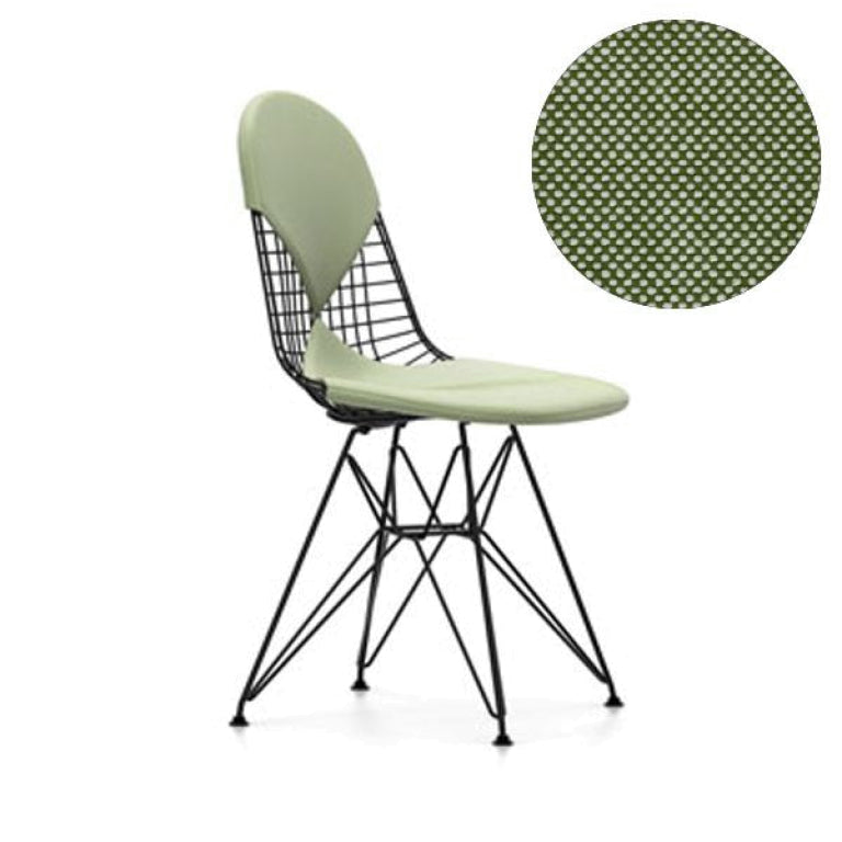 Vitra Eames Wire Chair DKR-2 stoel gepoedercoat onderstel