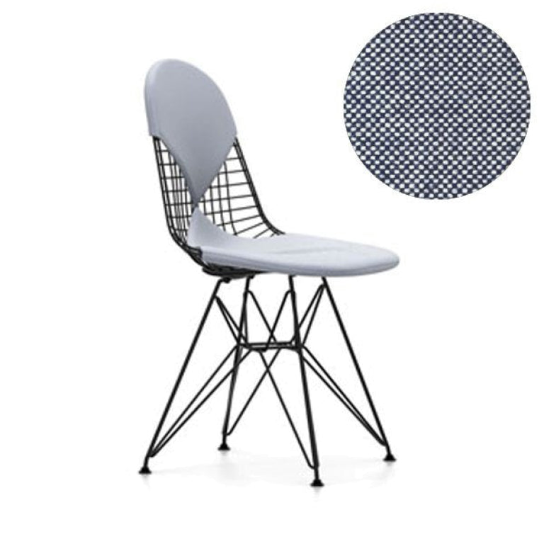 Vitra Eames Wire Chair DKR-2 stoel gepoedercoat onderstel