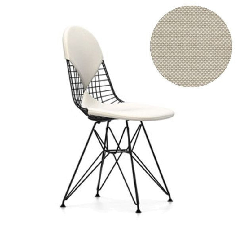 Vitra Eames Wire Chair DKR-2 stoel gepoedercoat onderstel