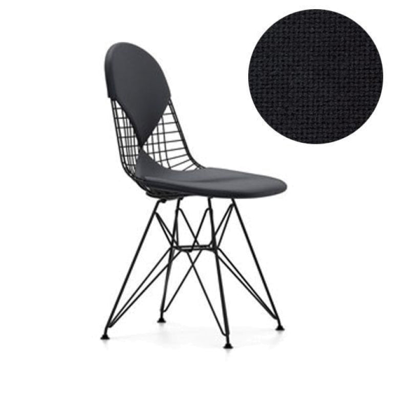 Vitra Eames Wire Chair DKR-2 stoel gepoedercoat onderstel