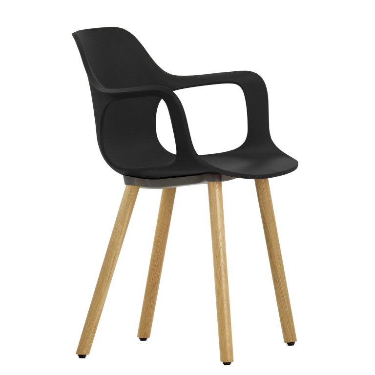 Vitra Hal Armchair Wood chair natural oak base