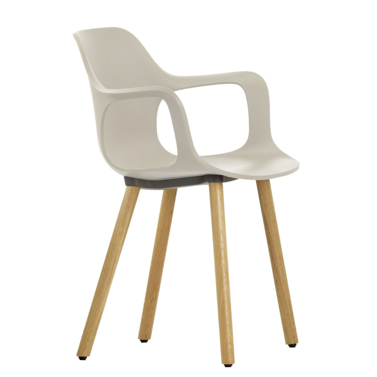 Vitra Hal Armchair Wood stoel naturel eiken onderstel