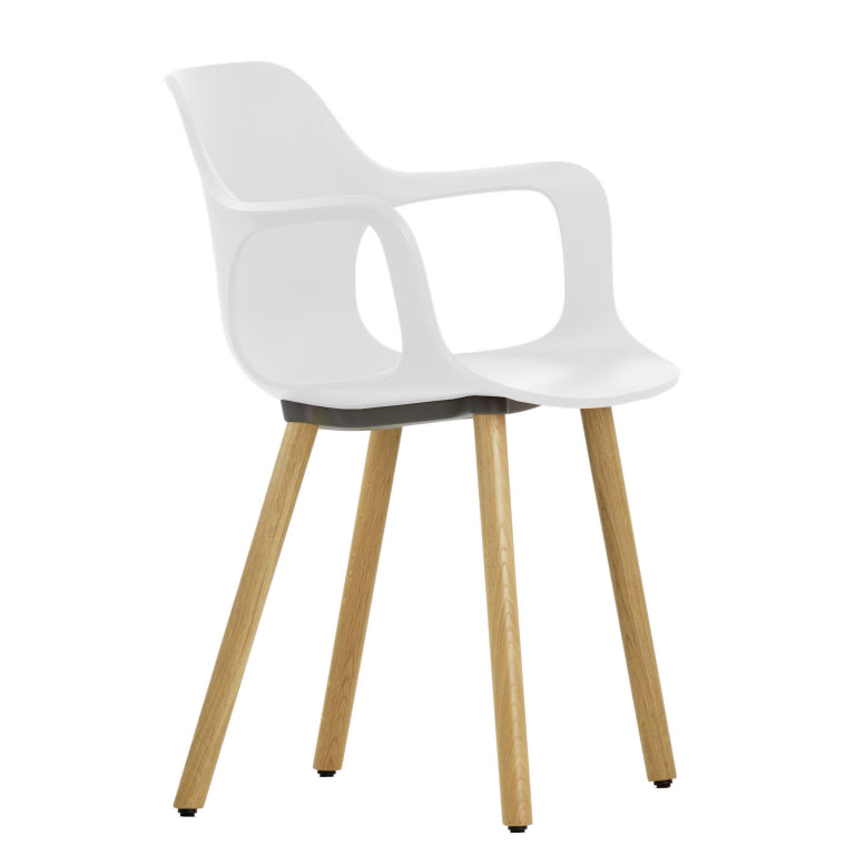 Vitra Hal Armchair Wood stoel naturel eiken onderstel