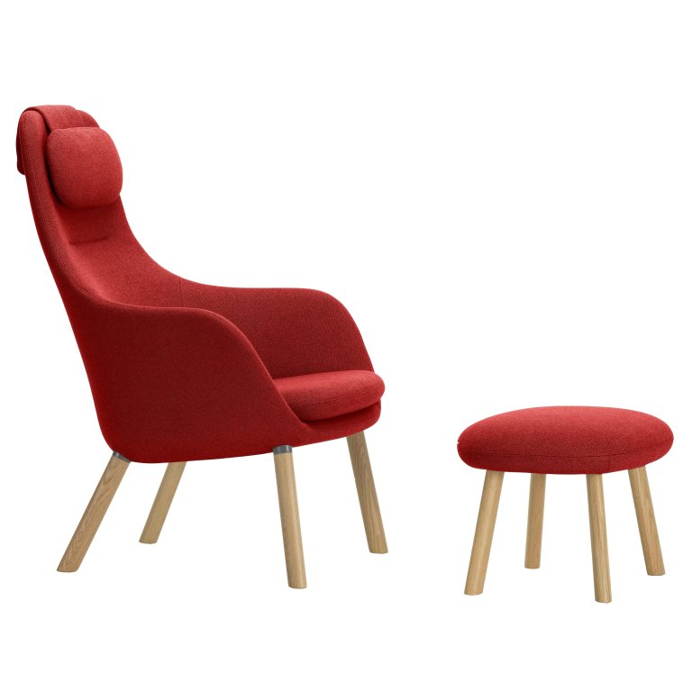 Vitra Hal loungestoel met Ottoman