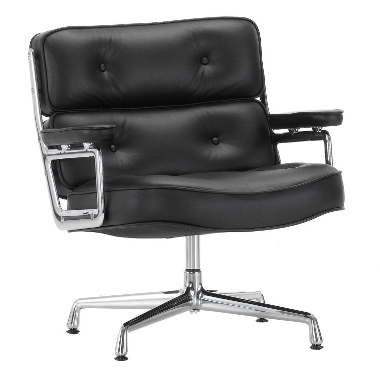 Vitra Lobby Chair ES 105 fauteuil leer zwart