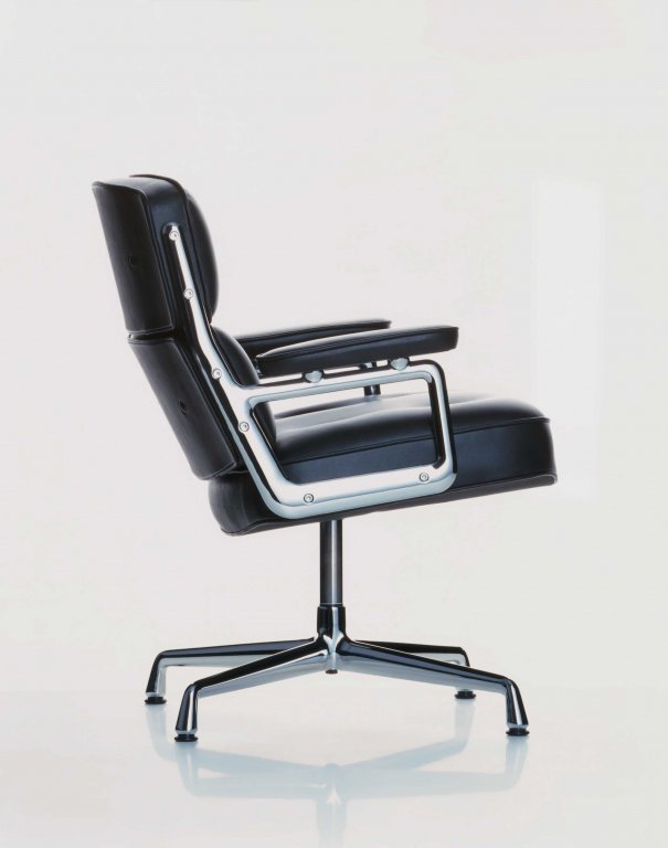 Vitra Lobby Chair ES 108 stoel leer zwart