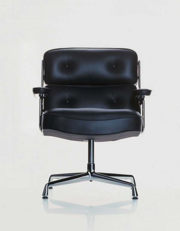 Vitra Lobby Chair ES 108 stoel leer zwart