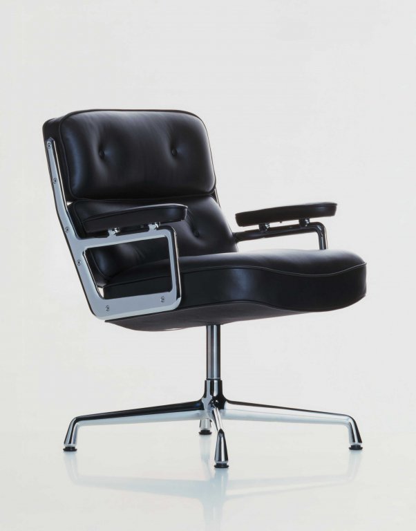 Vitra Lobby Chair ES 108 stoel leer zwart