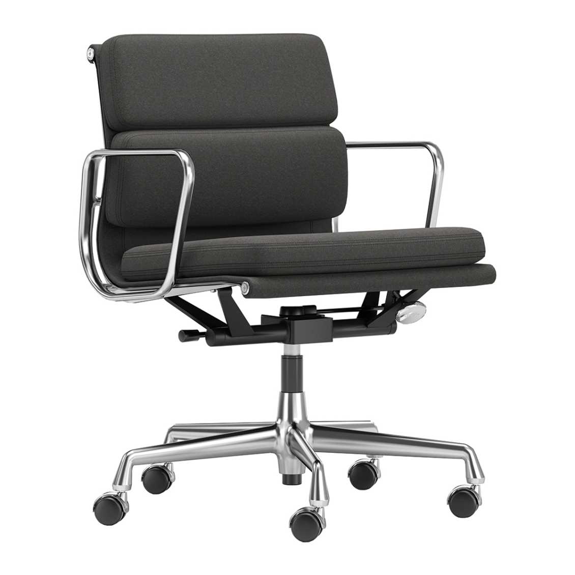 Vitra EA 217 office chair black, polished base