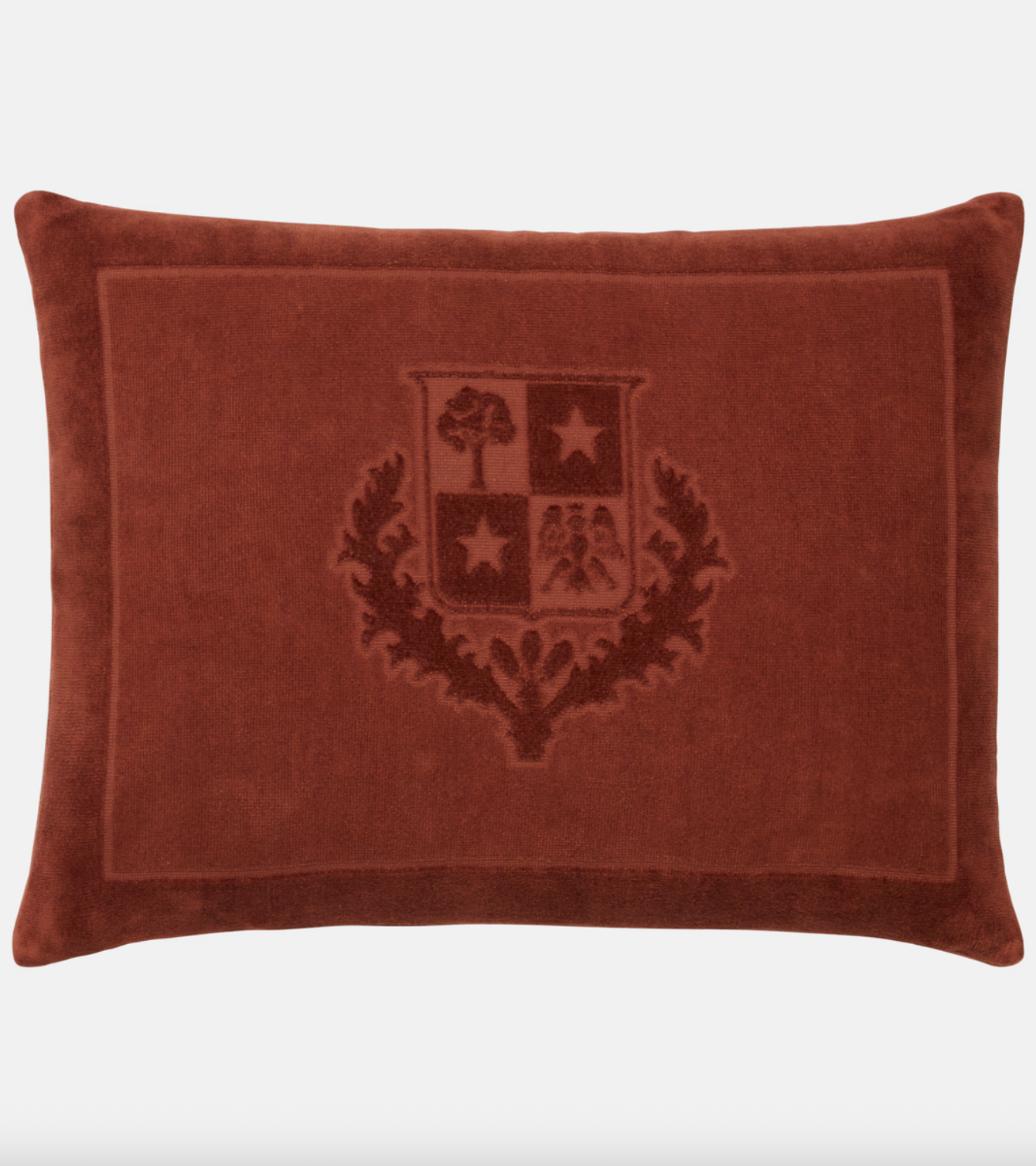 Loro Piana Crest Cotton Velour & Terry Cushion