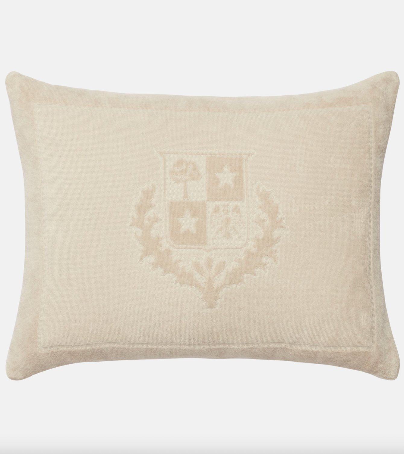 Loro Piana Crest Cotton Velour & Terry Cushion