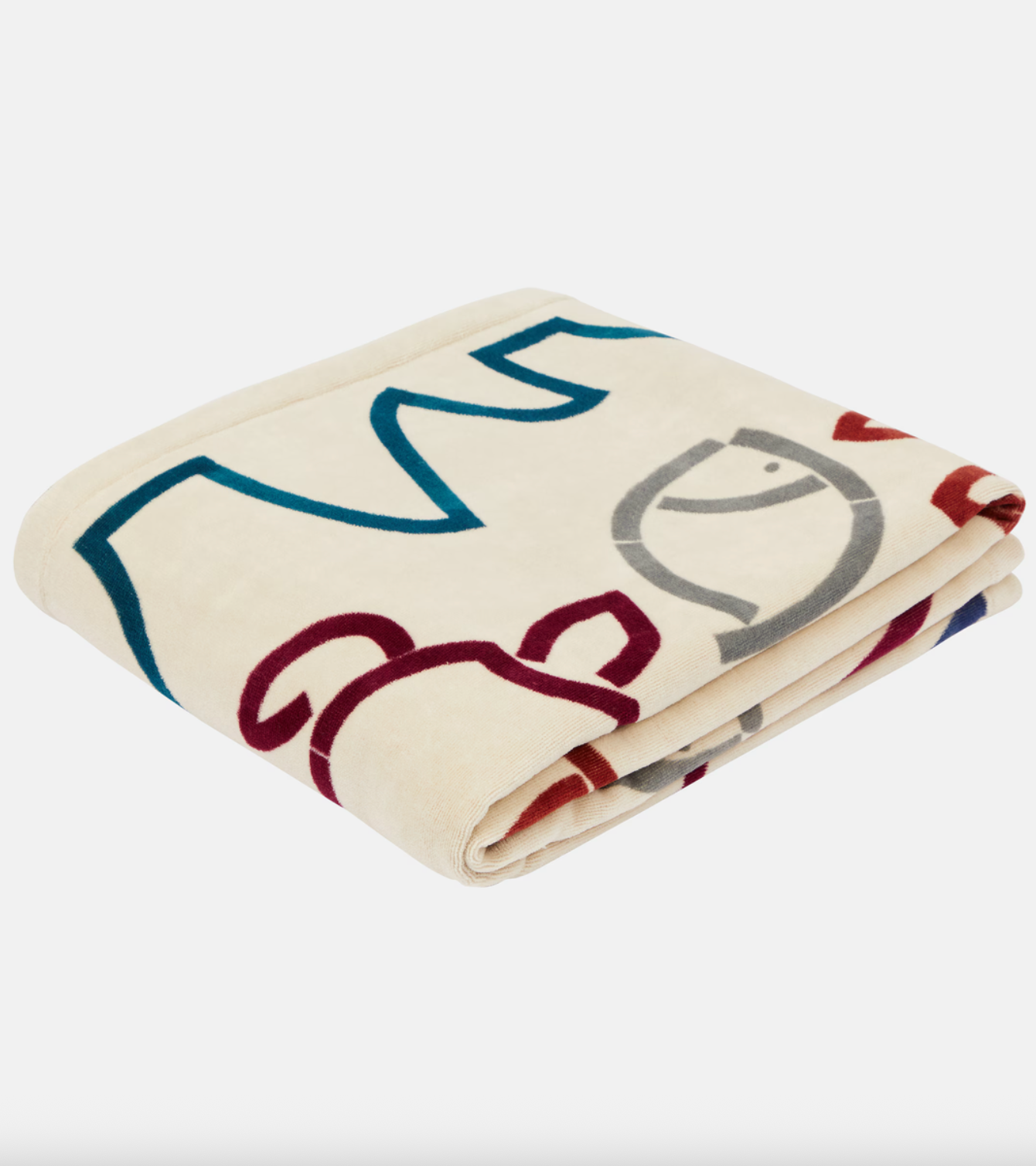 Loro Piana Fish and Turtle Cotton Terry Beach Towel