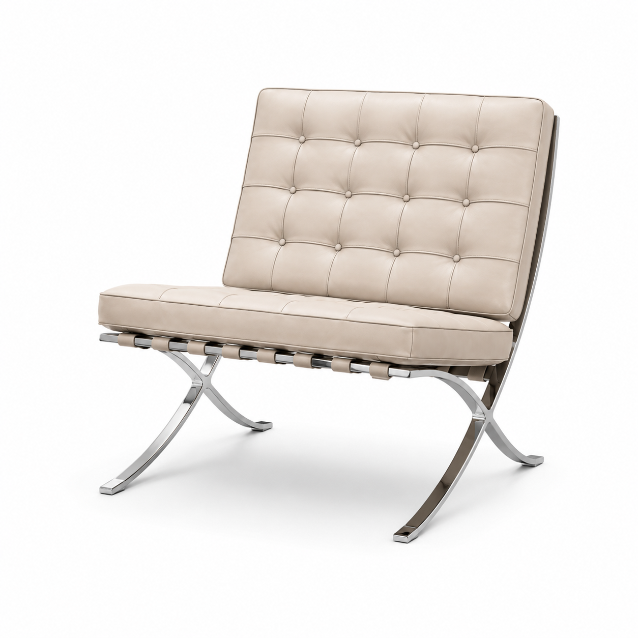 Knoll Barcelona Chair – Taupe Leather
